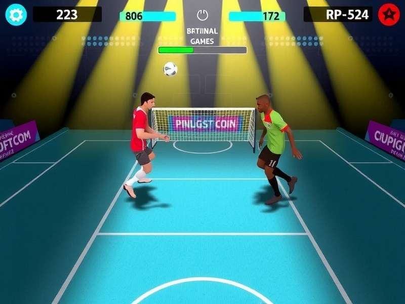 Intense handball action in Handball Premier Force India Handball Premier Force India Gameplay Screenshot